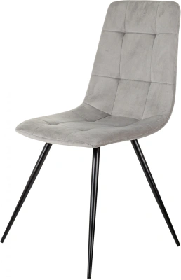 Стул для дома Бюрократ CH-K1_4 комплект 4шт св.серый Holland 09 металл черный на ножках (CH-K1_1/HL09_4)