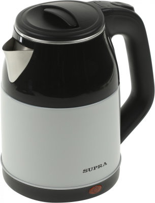 Чайник электрический Supra KES-1843S 1.8л. 1500Вт черный/белый корпус: металл