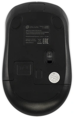 Мышь Оклик 310MW черный/синий оптическая 3200dpi беспров. USB для ноутбука 4but (1869090)