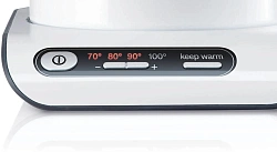Чайник электрический Bosch TWK8611P 1.5л. 2400Вт белый/серебристый корпус: металл/пластик