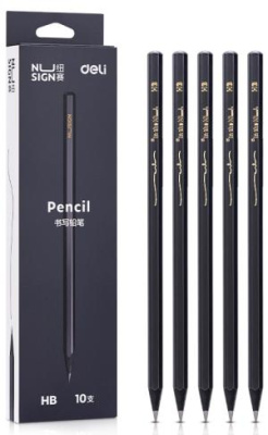 Карандаш ч/г Deli NS722-HB Nusign HB шестигран. (10шт)