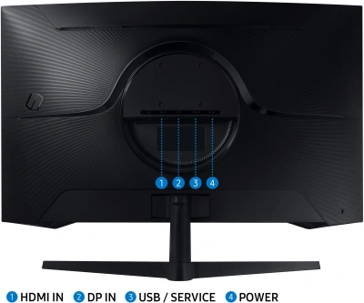 Монитор Samsung 27" Odyssey G5 S27CG550EI черный VA LED 1ms 16:9 HDMI матовая 300cd 178гр/178гр 2560x1440 165Hz FreeSync DP Quad 2K (1440p) USB 4.1кг