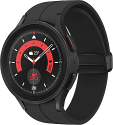 Смарт-часы Samsung Galaxy Watch 5 Pro 45мм 1.4" AMOLED корп.черный рем.черный (SM-R920NZKAMEA)