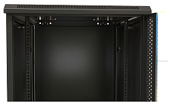 Шкаф коммутационный Hyperline (TWB-0645-SR-RAL9004) настенный 6U 600x450мм пер.дв.стал.лист 60кг черный 275мм 180град. 367мм IP20 сталь