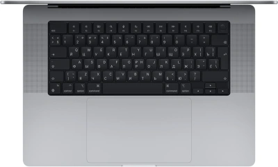 Ноутбук Apple MacBook Pro A2485 M1 Pro 10 core 32Gb SSD512Gb/16 core GPU 16.2" Liquid Retina XDR (3456x2234) macOS grey space WiFi BT Cam (Z14V0008D)