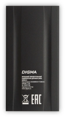 Накопитель SSD Digma USB3.2 Gen2x2 1TB DGSM8001T2MGG MEGA X 1.8" темно-серый