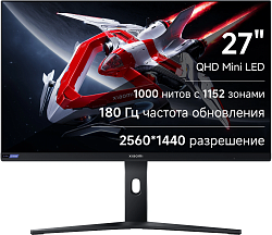 Монитор Xiaomi 27" Mini LED Monitor G Pro 27i черный IPS LED 1ms 16:9 HDMI матовая 1000cd 178гр/178гр 2560x1440 180Hz FreeSync DP 2K 6.8кг