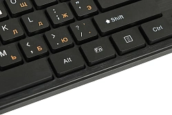 Клавиатура + мышь Оклик 240M клав:черный мышь:черный USB беспроводная slim Multimedia (1091253)