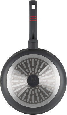 Сковорода Rondell Stripes RDA-1612 круглая 24см покрытие: Xylan Plus ручка несъемная (без крышки) серый