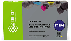 Картридж струйный Cactus CS-EPT41F4 T41F4 желт.пигм. (350мл) для Epson SureColor SC-T5400M/SC-T3405/SC-T5405 с чипом