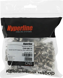 Винт Hyperline CNS-M6-16 с гайкой с шайбой (упак.:1шт)