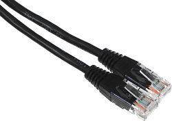 Патч-корд Lanmaster TWT-45-45-1.0-BK UTP RJ-45 вил.-вилка RJ-45 кат.5E 1м черный ПВХ (уп.:1шт)