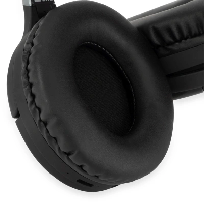 Гарнитура накладные Digma BT-16 черный беспроводные bluetooth оголовье (BT-16B)