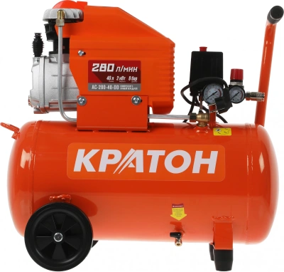 Компрессор поршневой Кратон AC-280-40-DD масляный 280л/мин 40л 2000Вт оранжевый
