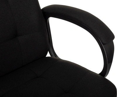 Кресло руководителя Бюрократ CH 002 Fabric черный 3C11 крестов. пластик