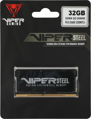 Память DDR4 32Gb 3200MHz Patriot PVS432G320C8S Steel Series RTL PC4-25600 CL22 SO-DIMM 260-pin 1.2В single rank с радиатором Ret
