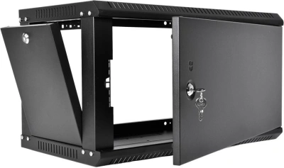 Шкаф коммутационный ЦМО ШРН-Эконом (ШРН-Э-9.350.1-9005) настенный 9U 600x350мм пер.дв.металл 85кг черный 300мм 13.5кг 180град. 476мм IP20 металл