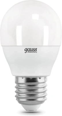 Лампа светодиодная Gauss Elementary 10Вт цок.:E27 шар 220B 3000K св.свеч.бел.теп. (упак.:1шт) (53210)