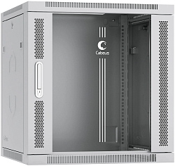 Шкаф коммутационный Cabeus (SH-05F-12U60/60-R) настенный 12U 600x600мм пер.дв.стекл 50кг RAL 7035 550мм 220град. 635мм IP20 сталь