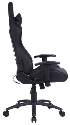 Кресло игровое Cactus CS-CHR-0099BLR с RGB-подсветкой черный/красный эко.кожа с подголов. крестов. сталь