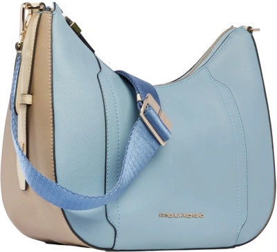 Сумка женская Piquadro Circle BD6657W92/AZBE2 голубой/бежевый натур.кожа