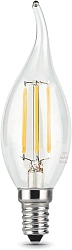 Лампа филам. Gauss Filament 7Вт цок.:E14 свеча 220B св.свеч.бел.нейт. CF35 (упак.:10шт) (104801207)