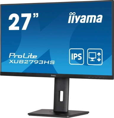 Монитор Iiyama 27" ProLite XUB2793HS-B6 черный IPS LED 16:9 HDMI M/M матовая HAS Piv 250cd 178гр/178гр 1920x1080 100Hz DP FHD 5.4кг