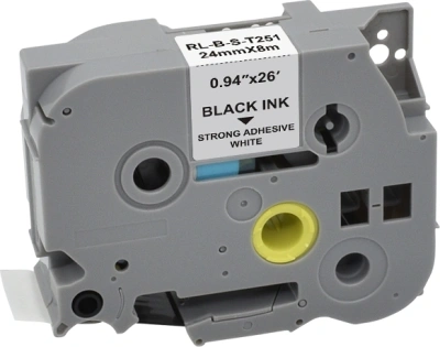 Картридж ленточный Cactus CS-TZES251 TZe-S251 черный на белом 24x8 для Brother 1010/1280/1280VP/2700VP