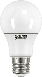 Лампа светодиодная Gauss Elementary 7Вт цок.:E27 груша 220B св.свеч.бел.теп. A60 (упак.:10шт) (23217A)