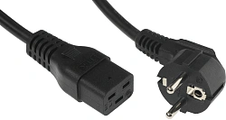 Шнур питания ITK PC-C19D-2M C19-Schuko проводник.:3x1.5мм2 2м 230В 16А черный