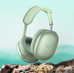 Наушники мониторные Hoco W55 TWS зеленый беспроводные bluetooth оголовье (32706)