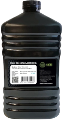 Тонер Cactus CS-TBRCHUC-500 голубой флакон 500гр. для принтера Brother Color Universal TN-230/241/213/217/320/421