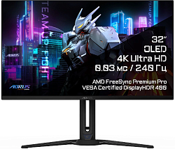Монитор Gigabyte 31.5" Aorus FO32U2 черный QD OLED LED 16:9 HDMI M/M матовая HAS Piv 250cd 178гр/178гр 3840x2160 240Hz DP 4K USB 8.53кг