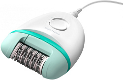 Эпилятор Philips BRE224/00 скор.:2 насад.:1 белый/мятный