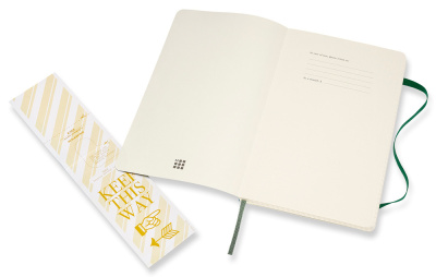 Блокнот Moleskine CLASSIC SOFT QP617K15 Large 130х210мм 192стр. клетка мягкая обложка зеленый