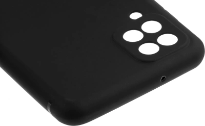 Чехол (клип-кейс) BoraSCO для Samsung Galaxy A12 Silicone Case черный (матовый) (39790)