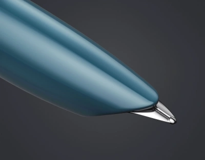 Ручка перьев. Parker 51 Core (2123506) Teal Blue CT F сталь нержавеющая подар.кор.