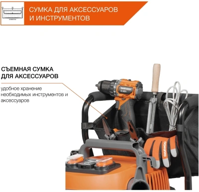 Строительный пылесос Daewoo DAVC 2000S 1500Вт (уборка: сухая/сбор воды/выдув) оранжевый