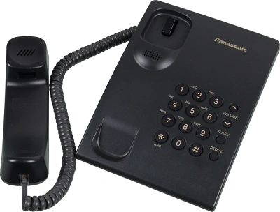 Телефон проводной Panasonic KX-TS2350RUB черный