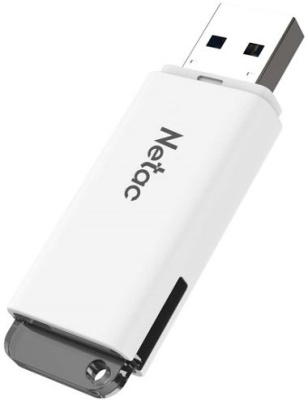 Флеш Диск Netac 64Gb U185 NT03U185N-064G-20WH USB2.0 белый