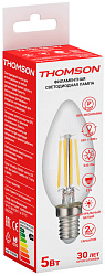 Лампа филам. Thomson Filament TH-B2066 5Вт цок.:E14 свеча 220B св.свеч.бел.нейт. Candle (упак.:1шт)