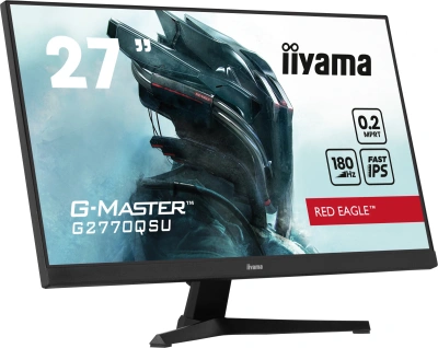 Монитор Iiyama 27" G-Master GB2770QSU-B6 черный IPS LED 0.2ms 16:9 HDMI M/M матовая HAS Piv 400cd 178гр/178гр 2560x1440 180Hz FreeSync DP 2K USB 5.7кг