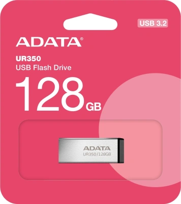 Флеш Диск A-Data 128GB UR350 UR350-128G-RSR/BK USB3.2 серебристый/черный