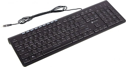 Клавиатура Оклик 490ML черный USB slim Multimedia LED