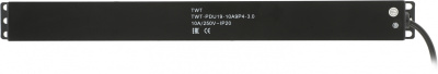 Блок распределения питания Lanmaster TWT-PDU19-10A9P4-3.0 гор.размещ. 9xSchuko базовые 10A C14 3м