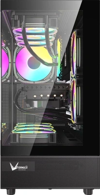 Корпус Formula Crystal Z8 черный без БП ATX 11x120mm 4x140mm 1xUSB3.0 audio bott PSU