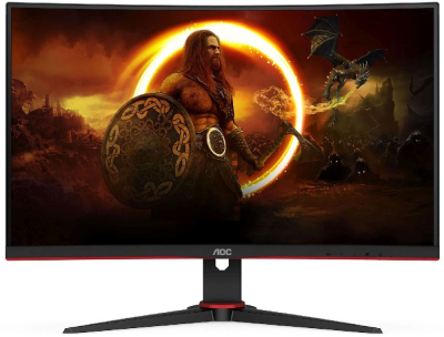 Монитор AOC 27" Gaming CQ27G2SE/BK черный/красный VA LED 16:9 HDMI матовая Piv 250cd 178гр/178гр 2560x1440 165Hz FreeSync Premium Pro DP Quad 2K (1440p) 5.4кг