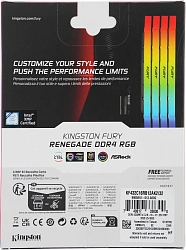 Память DDR4 2x16GB 3200MHz Kingston KF432C16RB12AK2/32 Fury Renegade RGB RTL Gaming PC4-25600 CL16 DIMM 288-pin 1.35В dual rank с радиатором Ret