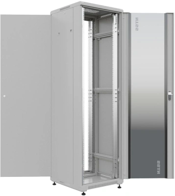 Шкаф коммутационный NTSS Премиум (NTSS-R32U6060GS) напольный 32U 600x600мм пер.дв.стекл металл 900кг серый 510мм 63.2кг 1542мм IP20 сталь