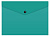 Конверт на кнопке Бюрократ -PK803TA5TURG A5 гориз. пластик 0.15мм бирюзовый